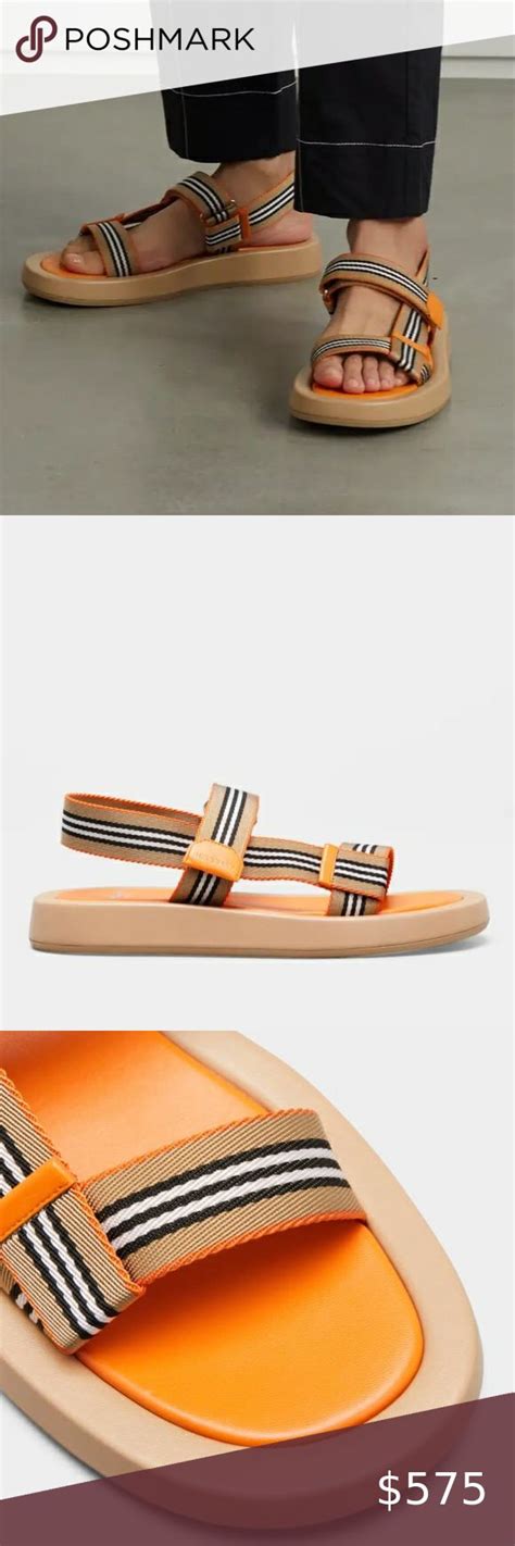 burberry icon stripe sandals|Burberry Women's Icon Stripe Slingback Sandals .